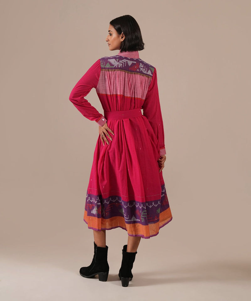 PINK HORIZON DRESS 100% cotton Buy PINK HORIZON DRESS from C&W | Dresses for Women by Indigo Dreams in pink color for women in Singapore