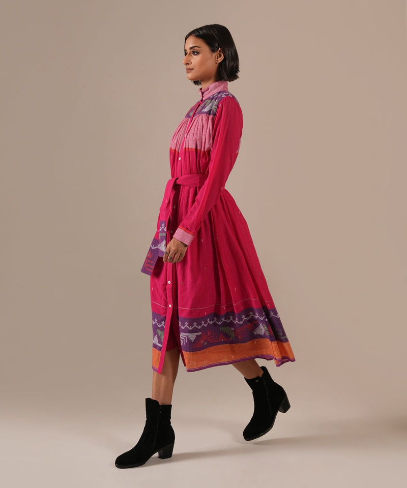 PINK HORIZON DRESS 100% cotton Buy PINK HORIZON DRESS from C&W | Dresses for Women by Indigo Dreams in pink color for women in Singapore