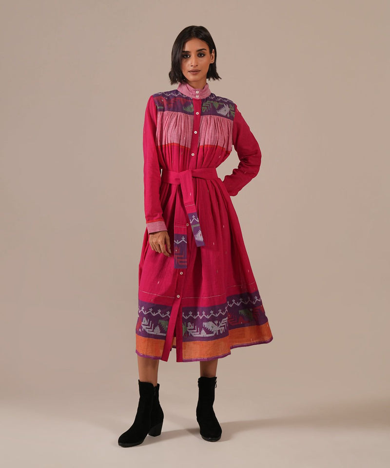 PINK HORIZON DRESS 100% cotton Buy PINK HORIZON DRESS from C&W | Dresses for Women by Indigo Dreams in pink color for women in Singapore