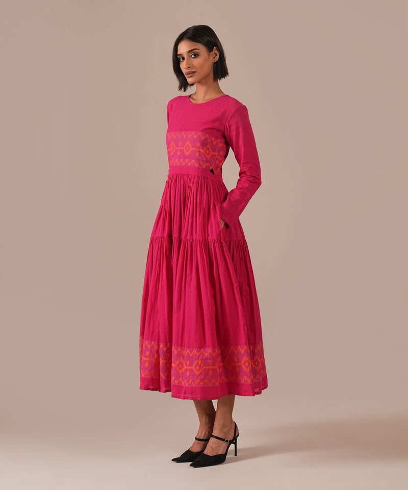PINK VEIL DRESS 100% cotton Buy PINK VEIL DRESS from C&W | Dresses for Women by Indigo Dreams in pink color for women in Singapore