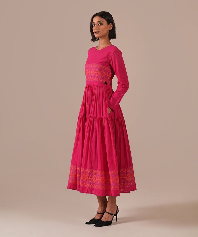 PINK VEIL DRESS 100% cotton Buy PINK VEIL DRESS from C&W | Dresses for Women by Indigo Dreams in pink color for women in Singapore