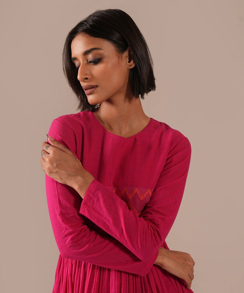 PINK VEIL DRESS 100% cotton Buy PINK VEIL DRESS from C&W | Dresses for Women by Indigo Dreams in pink color for women in Singapore