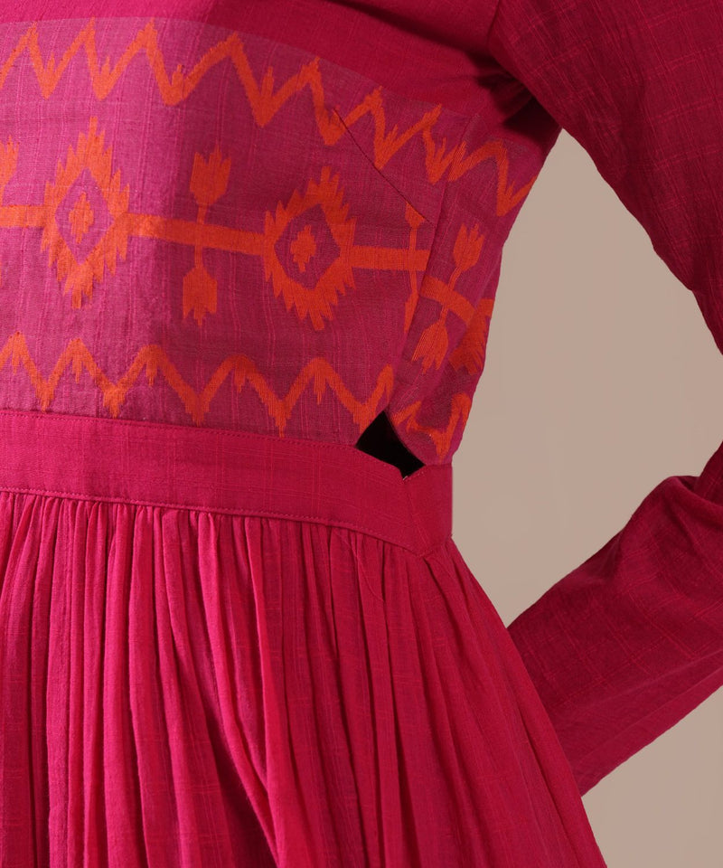 PINK VEIL DRESS 100% cotton Buy PINK VEIL DRESS from C&W | Dresses for Women by Indigo Dreams in pink color for women in Singapore