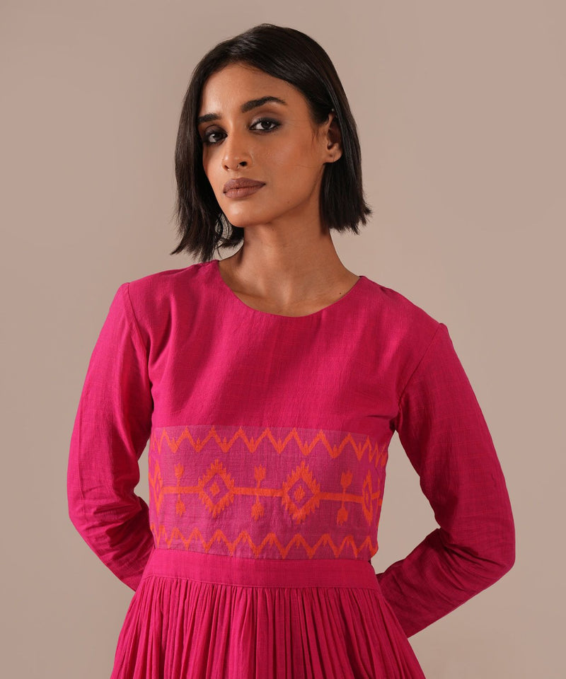 PINK VEIL DRESS 100% cotton Buy PINK VEIL DRESS from C&W | Dresses for Women by Indigo Dreams in pink color for women in Singapore