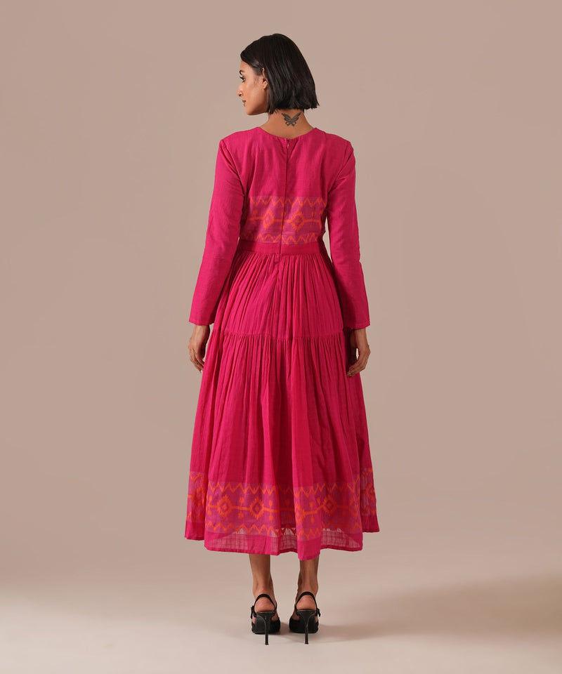 PINK VEIL DRESS 100% cotton Buy PINK VEIL DRESS from C&W | Dresses for Women by Indigo Dreams in pink color for women in Singapore