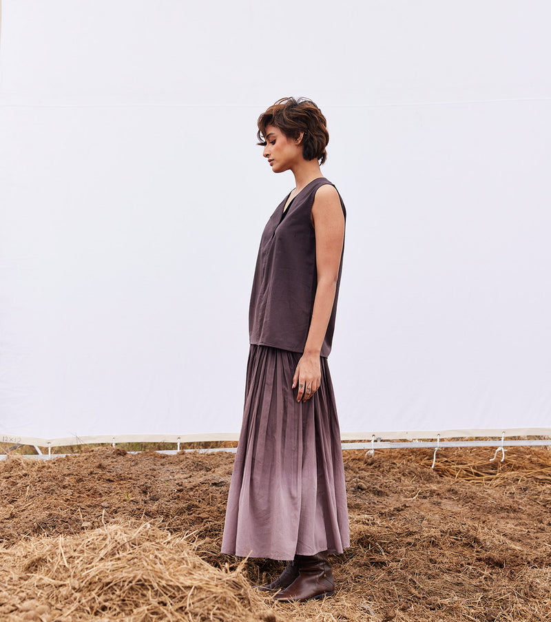Plum co-ord set cotton by Khara Kapas for women in Singapore