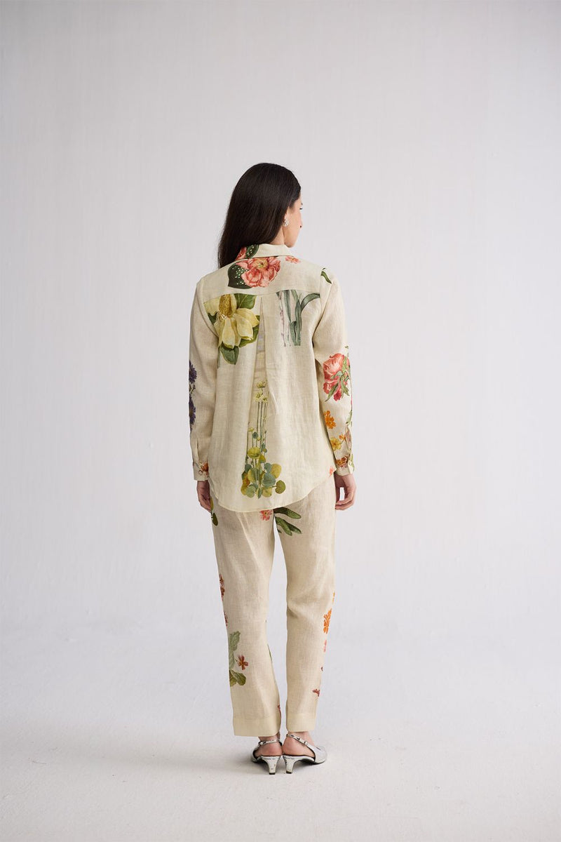 PRIMAVERA LINEN CO-ORD SET linen co-ord set by YAM in off white for women in Singapore