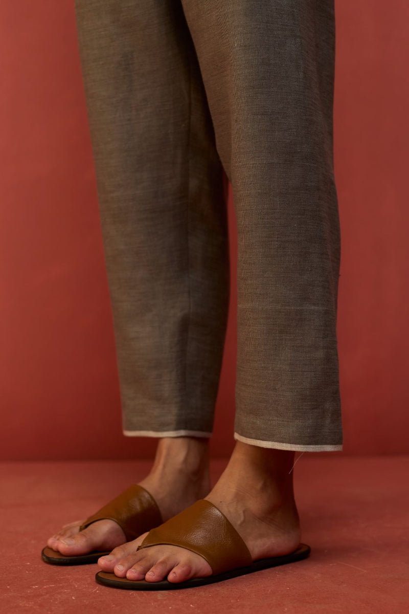Wera Tapered Linen Pants - Grey by Manan for in Singapore