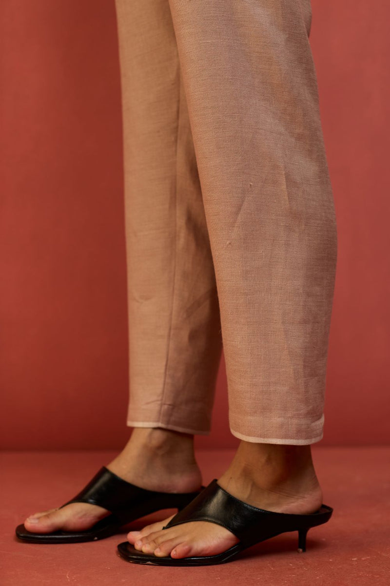 Wera Tapered Linen Pants - Dusty Rose by Manan for in Singapore