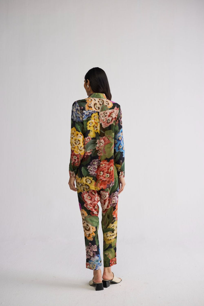 RAIN CO-ORD SET crepe co-ord set by YAM in multicolor for women in Singapore