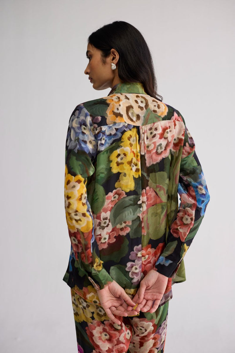 RAIN CO-ORD SET crepe co-ord set by YAM in multicolor for women in Singapore