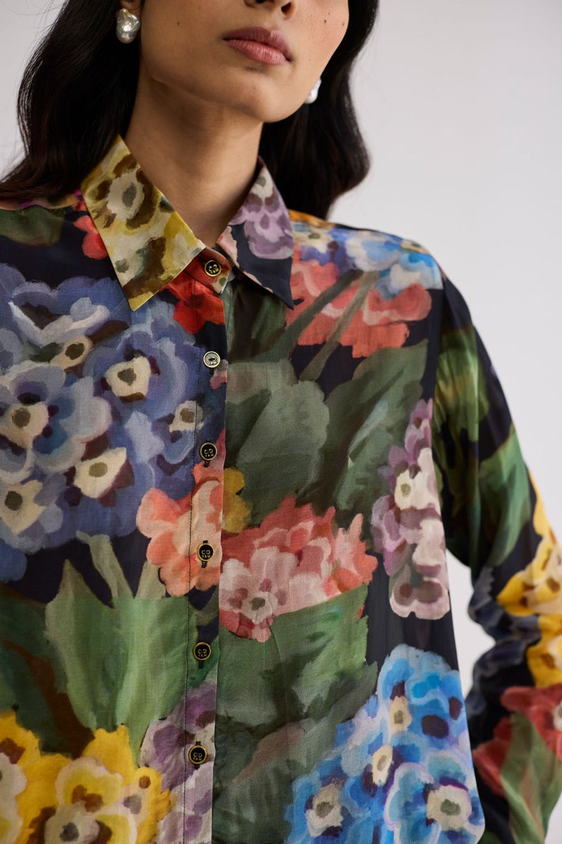 RAIN CO-ORD SET crepe co-ord set by YAM in multicolor for women in Singapore