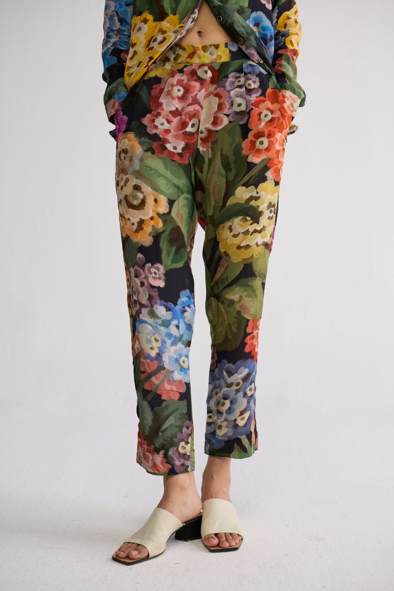 RAIN CO-ORD SET crepe co-ord set by YAM in multicolor for women in Singapore