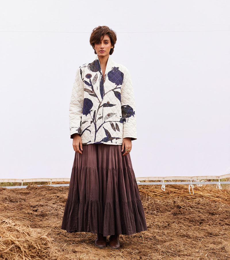 Raven jacket cotton by Khara Kapas in black for women in Singapore