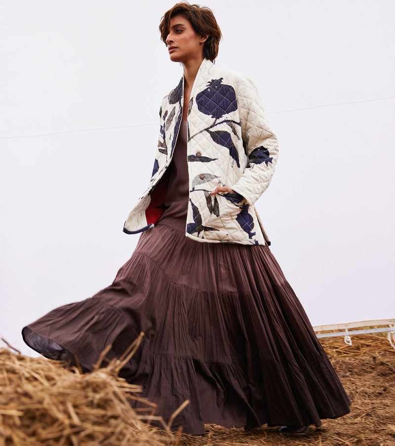 Raven jacket cotton by Khara Kapas in black for women in Singapore