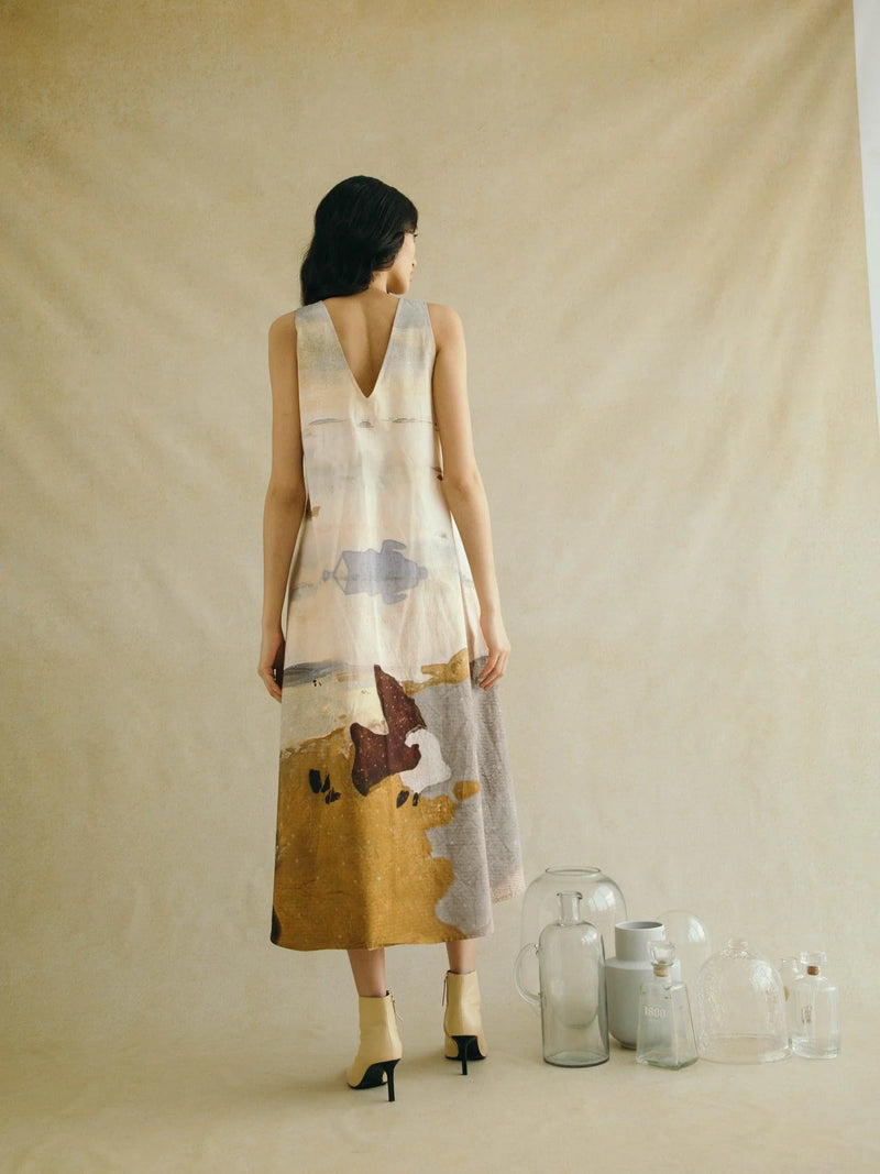 Ravine Dress - Meadow Print poplin by CORD for women in Singapore