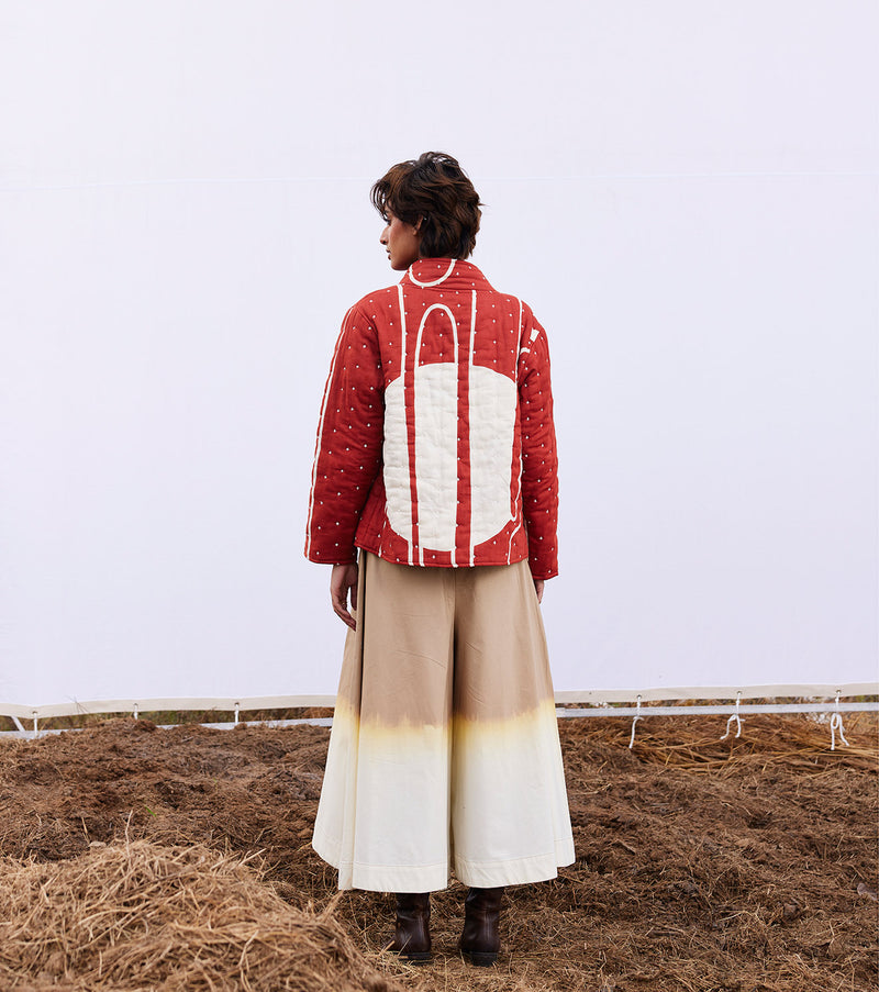 Redwood jacket cotton by Khara Kapas in red for women in Singapore