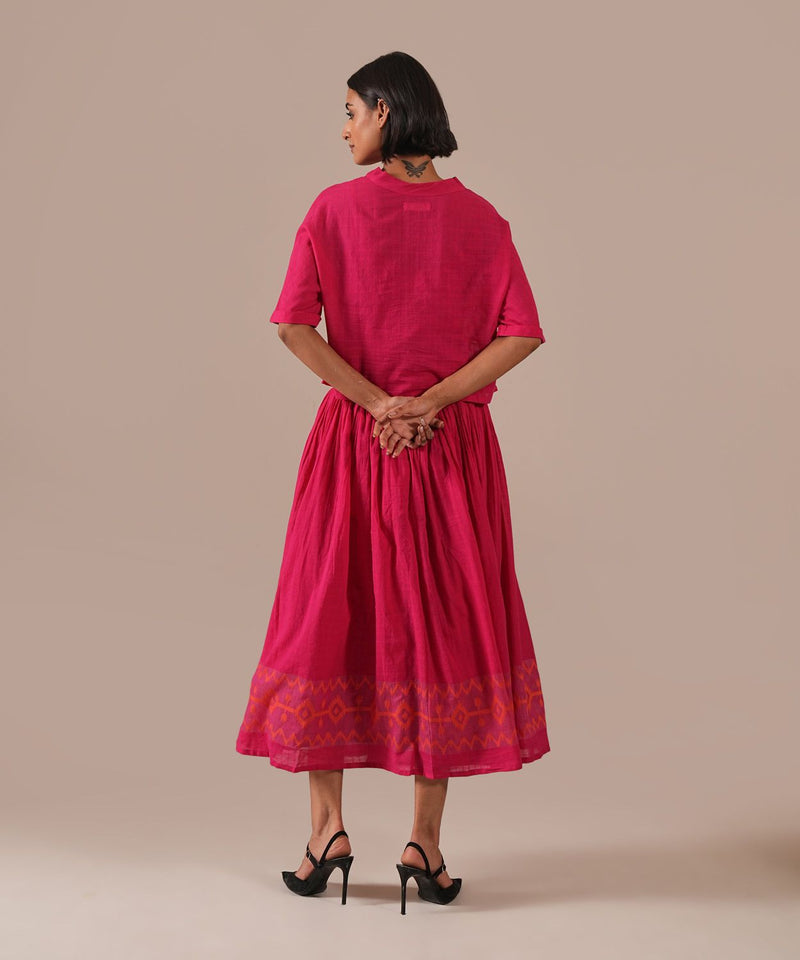 ROSE GLOW SET 100% cotton Buy ROSE GLOW SET from C&W | Co-Ord Sets for Women by Indigo Dreams in red color for women in Singapore