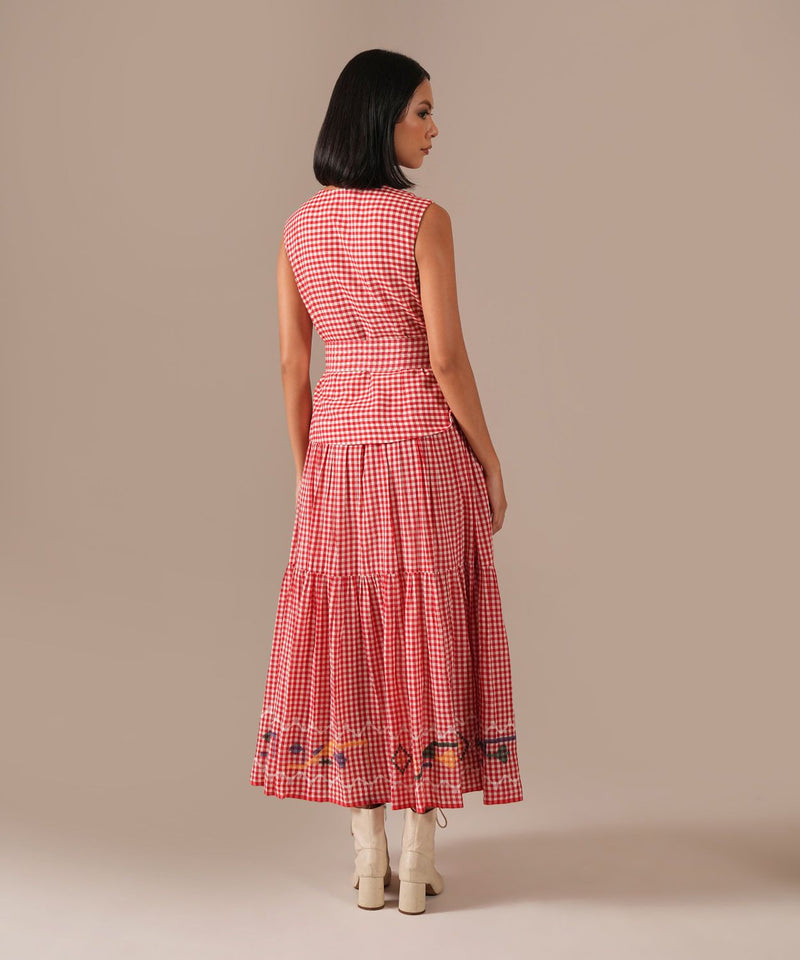 RUBY LUME DRESS silk Buy RUBY LUME DRESS from C&W | Dresses for Women by Indigo Dreams in red color for women in Singapore
