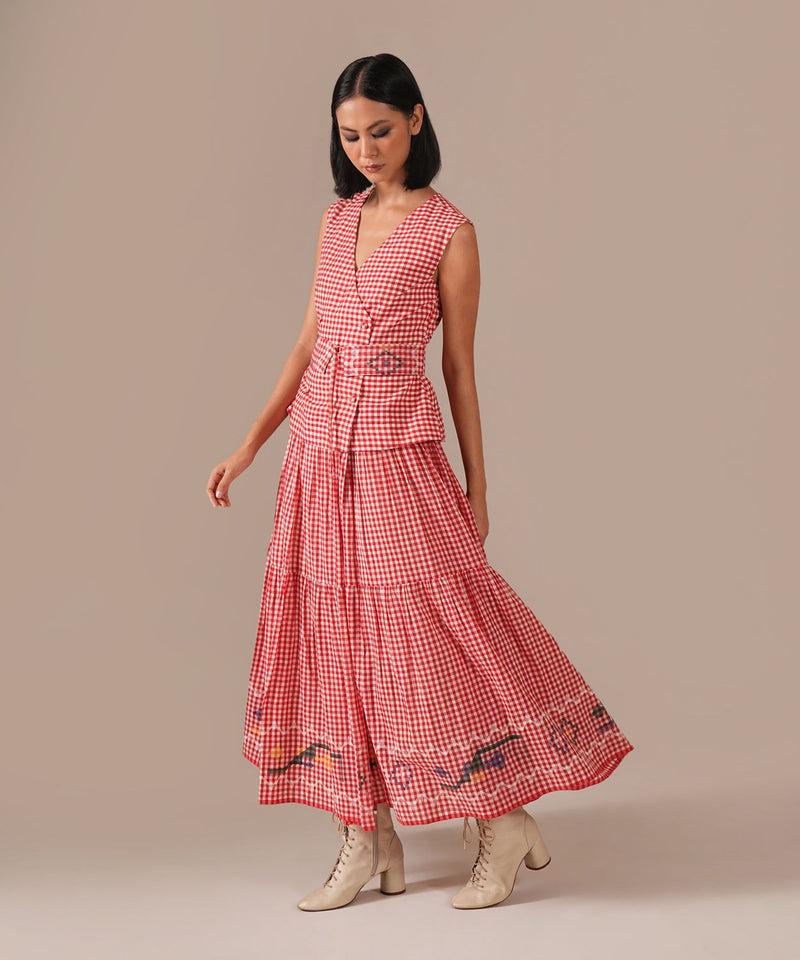 RUBY LUME DRESS silk Buy RUBY LUME DRESS from C&W | Dresses for Women by Indigo Dreams in red color for women in Singapore