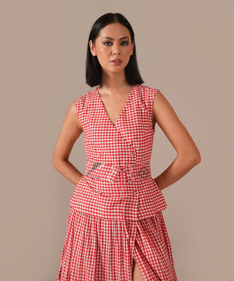 RUBY LUME DRESS silk Buy RUBY LUME DRESS from C&W | Dresses for Women by Indigo Dreams in red color for women in Singapore