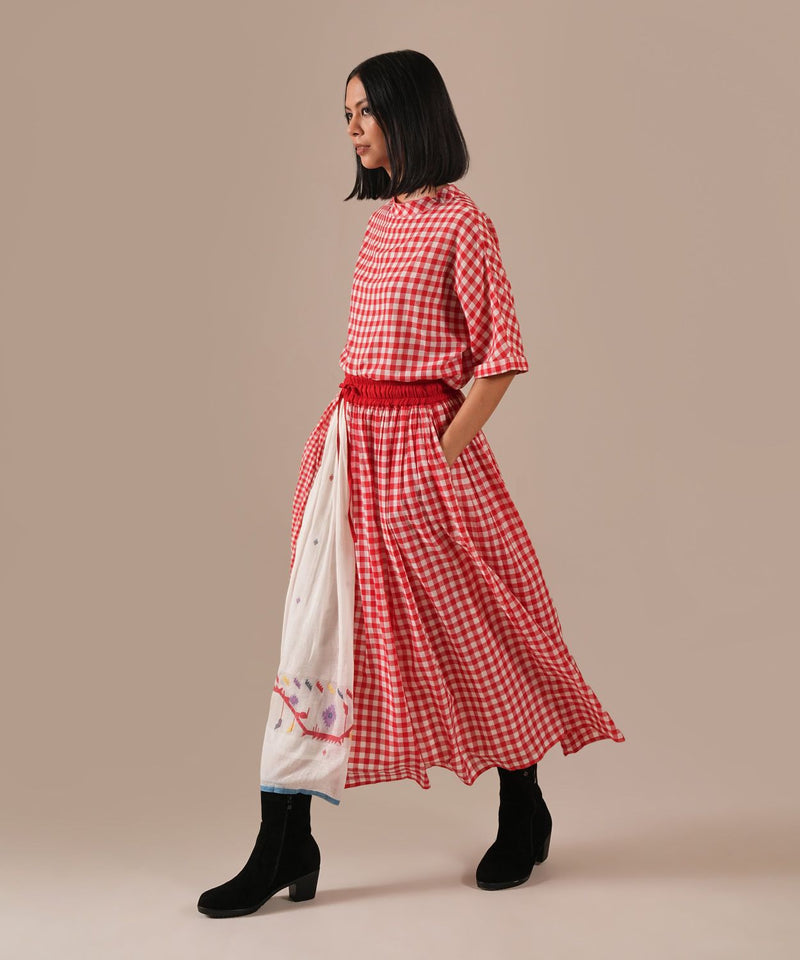 RUBY TIDE SET 100% cotton Buy RUBY TIDE SET from C&W | Co-Ord Sets for Women by Indigo Dreams in red color for women in Singapore