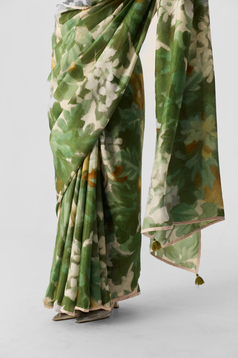 RUSI SILK SAREE silk by Yam in green color for women in Singapore