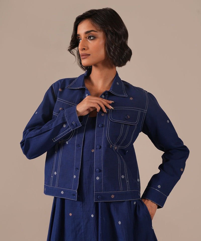 SAPPHIRE GLOW SET 100% cotton Buy SAPPHIRE GLOW SET from C&W | Co-Ord Sets for Women by Indigo Dreams in blue color for women in Singapore