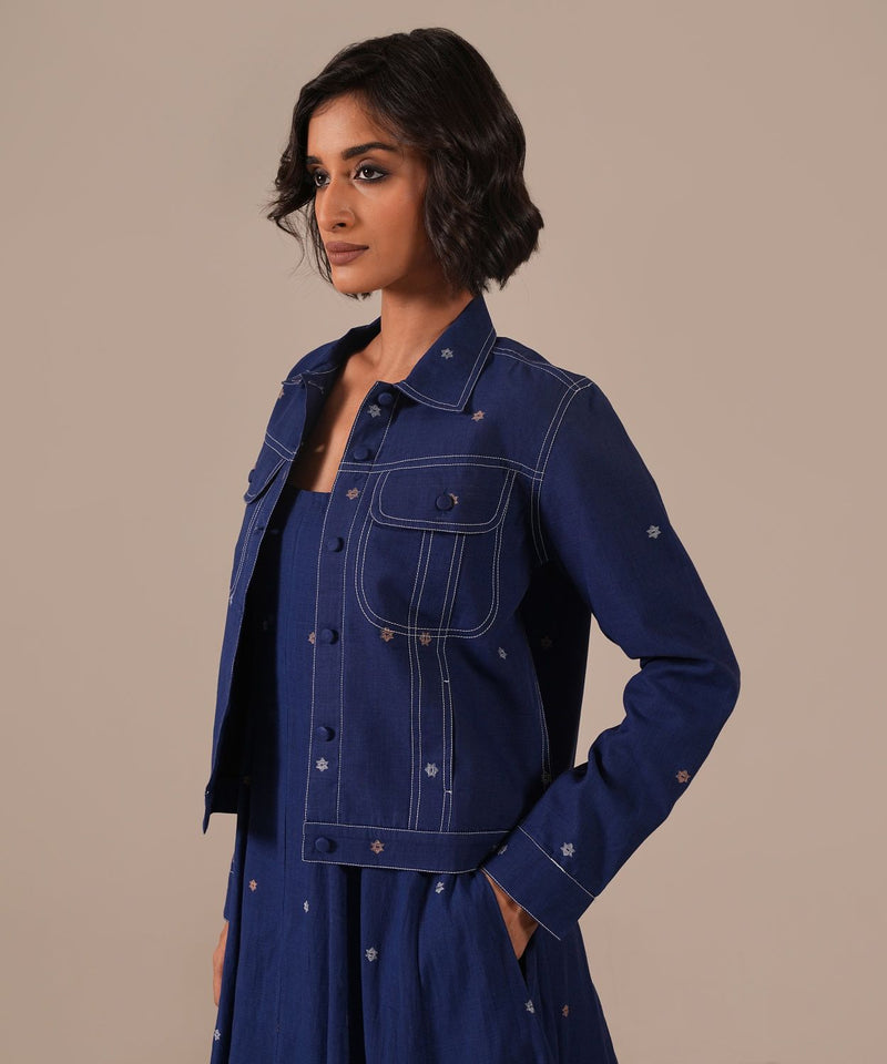 SAPPHIRE GLOW SET 100% cotton Buy SAPPHIRE GLOW SET from C&W | Co-Ord Sets for Women by Indigo Dreams in blue color for women in Singapore
