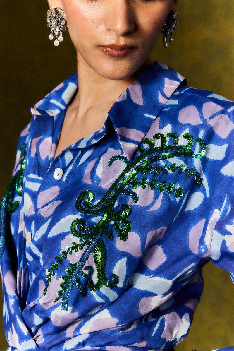 NEELAM SILK SHIRT DRESS silk by JodiLife for women in Singapore