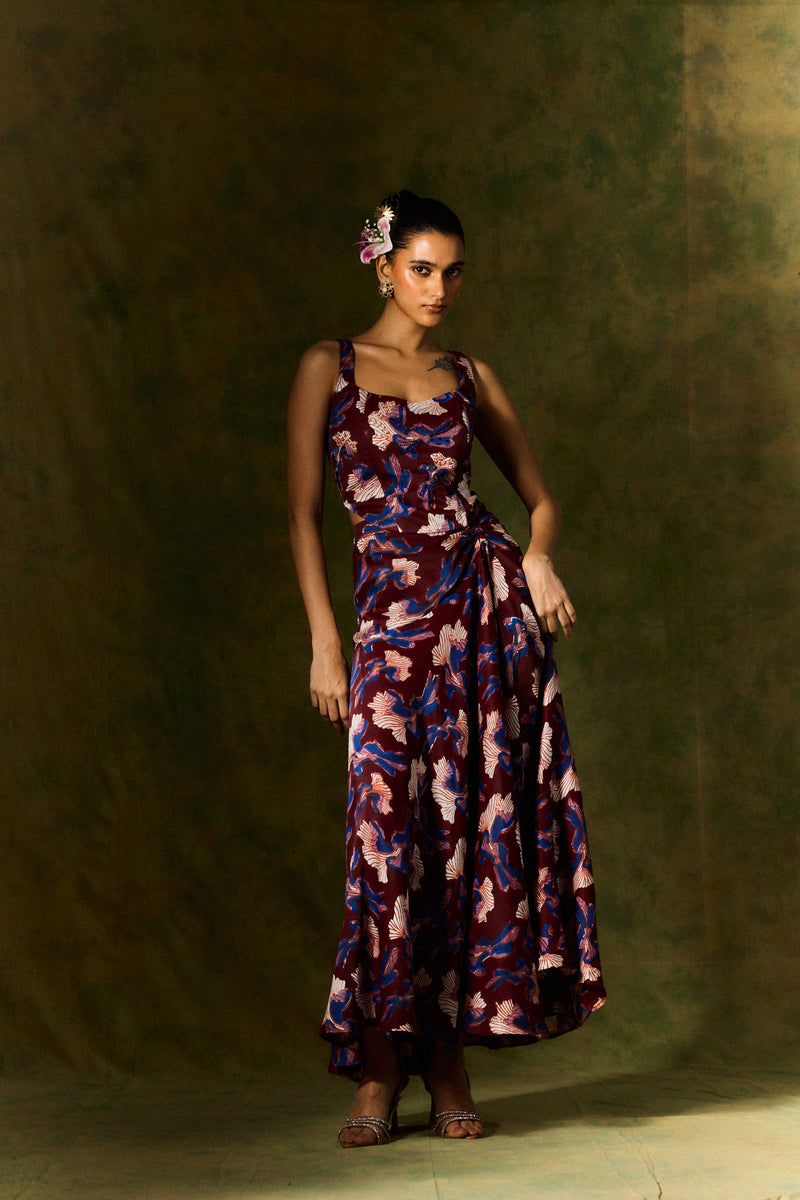 MEHER SILK SKIRT & CORSET SET satin by JodiLife for women in Singapore