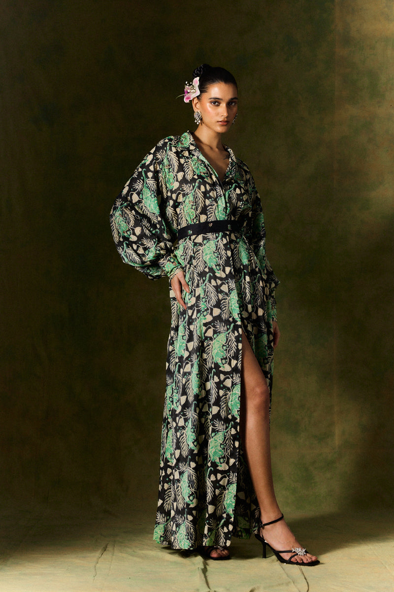 GULSHER SILK SHIRT DRESS satin by JodiLife for women in Singapore