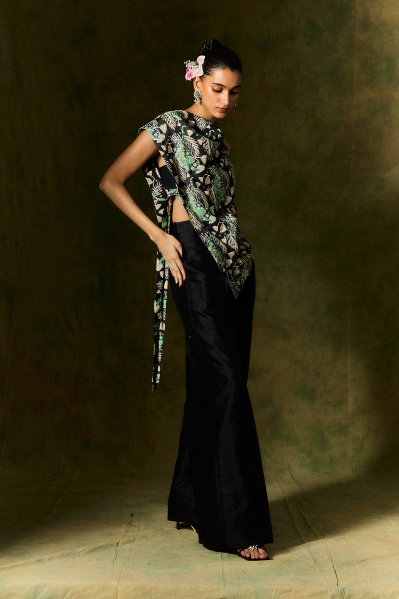 GULSHER SILK TROUSER SET satin by JodiLife for women in Singapore