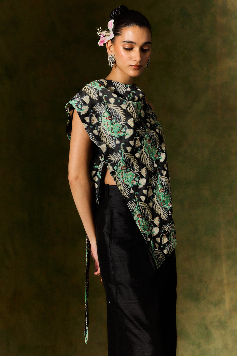 GULSHER SILK TROUSER SET satin by JodiLife for women in Singapore