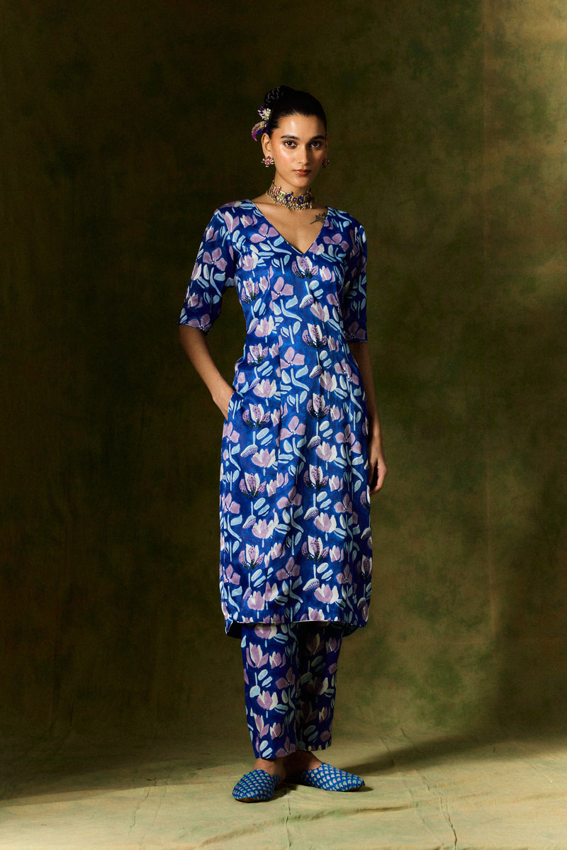NEELAM SILK KURTA SET silk by JodiLife for women in Singapore