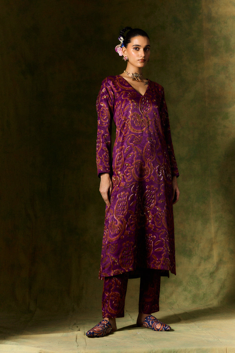 SAANJH SILK KURTA SET silk by JodiLife for women in Singapore