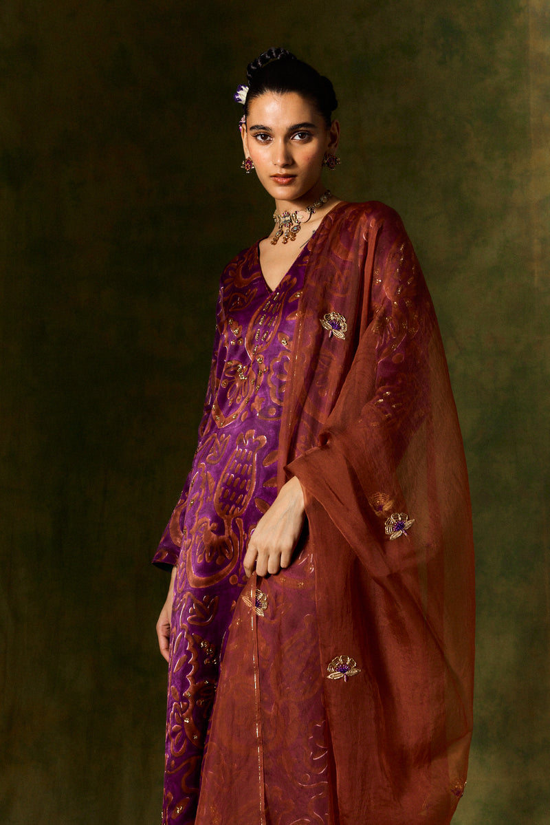 SAANJH ORGANZA SILK DUPATTA organza by JodiLife for women in Singapore