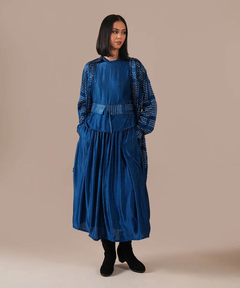 SILK REVERIE SET silk Buy SILK REVERIE SET from C&W | Co-Ord Sets for Women by Indigo Dreams in blue color for women in Singapore