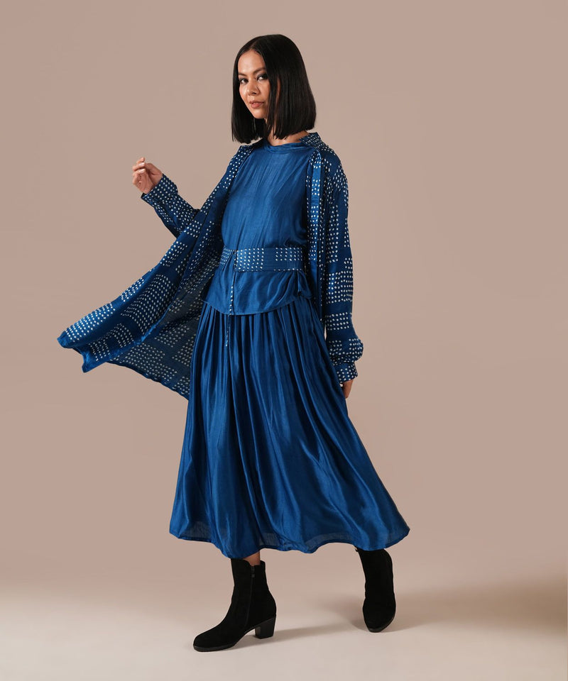 SILK REVERIE SET silk Buy SILK REVERIE SET from C&W | Co-Ord Sets for Women by Indigo Dreams in blue color for women in Singapore