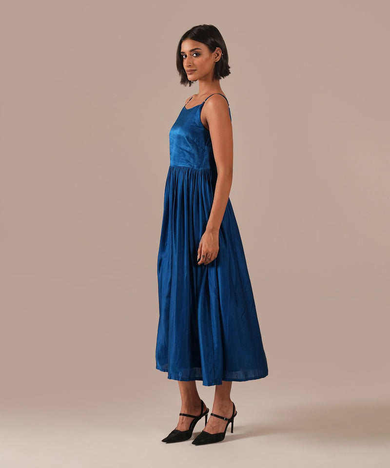 SILK SONATA DRESS silk Buy SILK SONATA DRESS from C&W | Dresses for Women by Indigo Dreams in blue color for women in Singapore