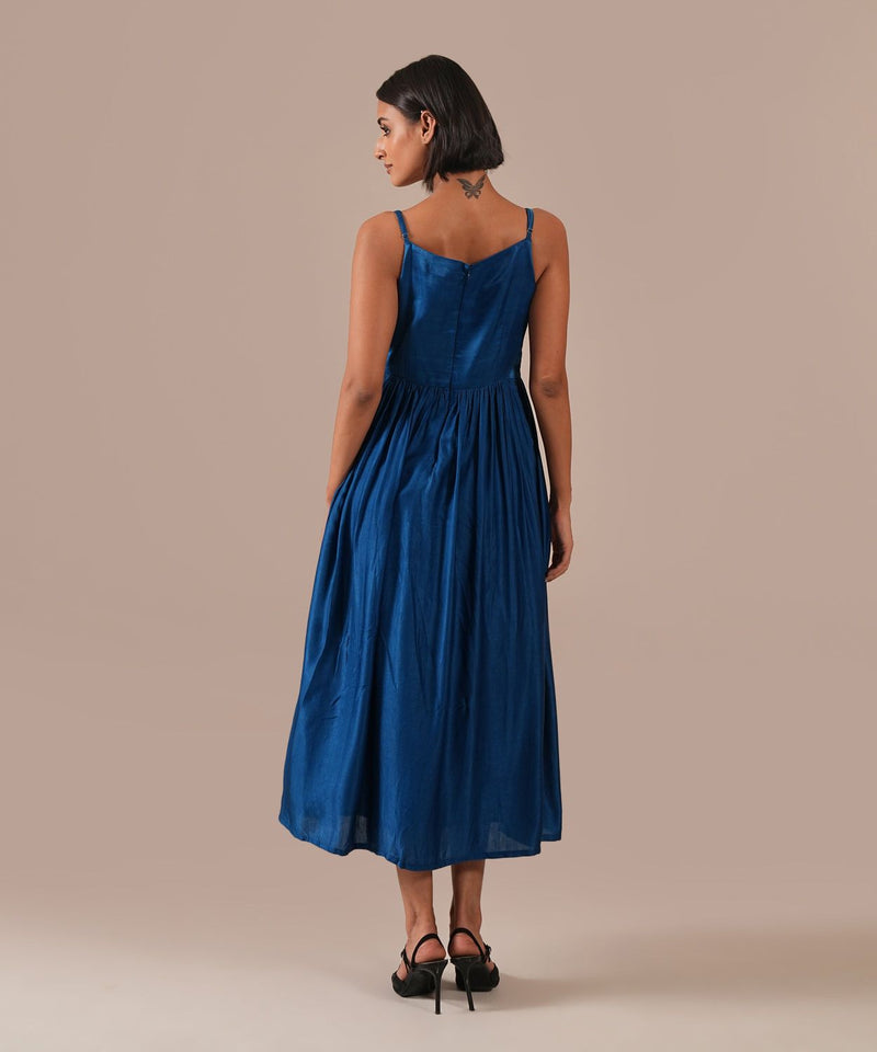 SILK SONATA DRESS silk Buy SILK SONATA DRESS from C&W | Dresses for Women by Indigo Dreams in blue color for women in Singapore