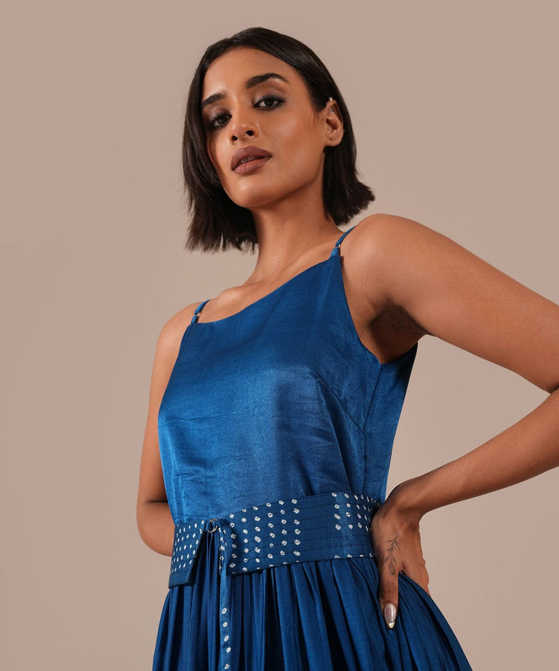 SILK SONATA DRESS silk Buy SILK SONATA DRESS from C&W | Dresses for Women by Indigo Dreams in blue color for women in Singapore