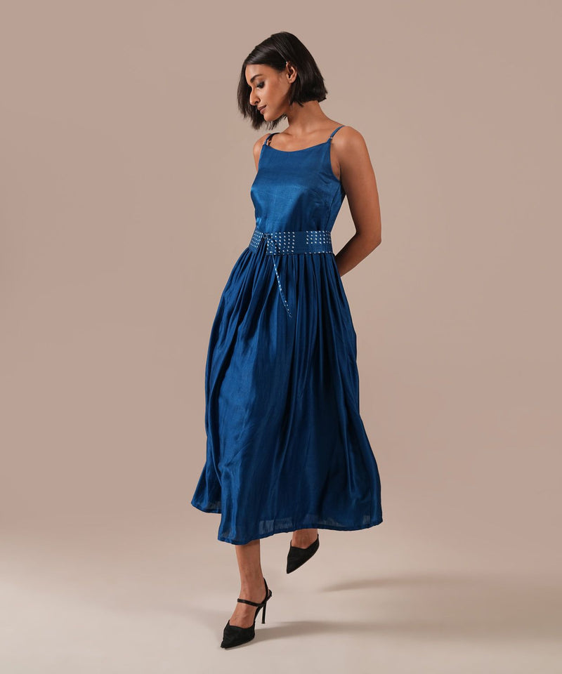 SILK SONATA DRESS silk Buy SILK SONATA DRESS from C&W | Dresses for Women by Indigo Dreams in blue color for women in Singapore