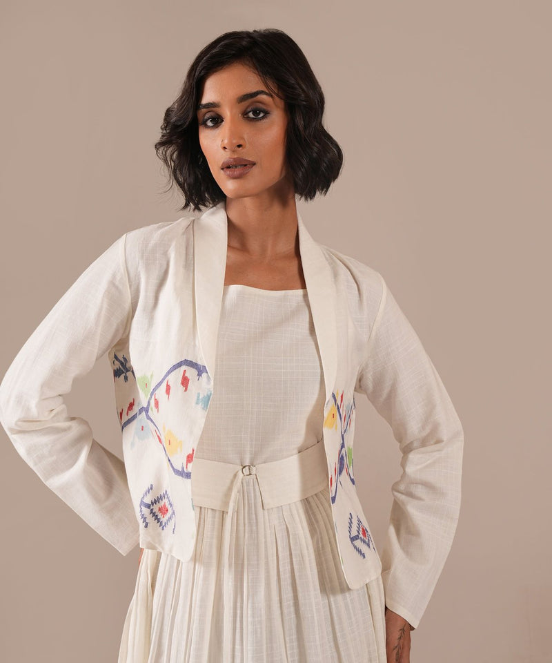 SNOW PETAL SET 100% cotton Buy SNOW PETAL SET from C&W | Co-Ord Sets for Women by Indigo Dreams in white color for women in Singapore