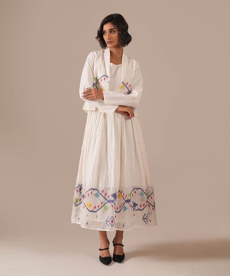 SNOW PETAL SET 100% cotton Buy SNOW PETAL SET from C&W | Co-Ord Sets for Women by Indigo Dreams in white color for women in Singapore