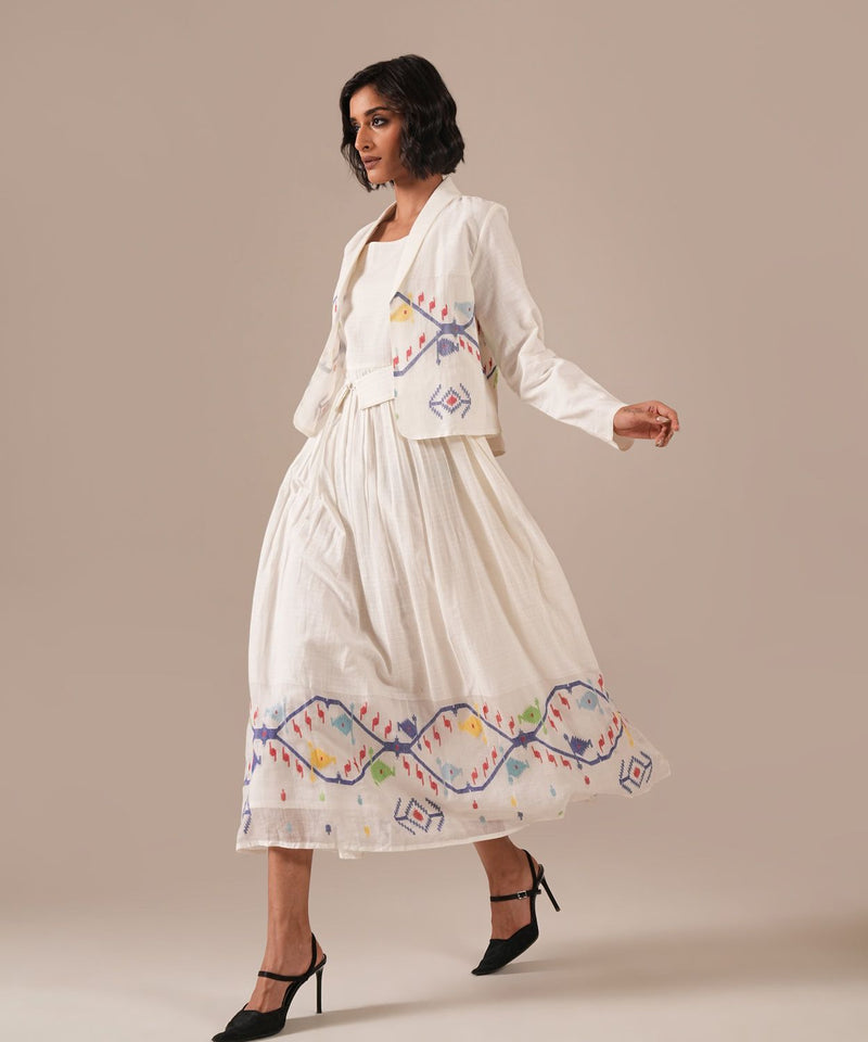 SNOW PETAL SET 100% cotton Buy SNOW PETAL SET from C&W | Co-Ord Sets for Women by Indigo Dreams in white color for women in Singapore