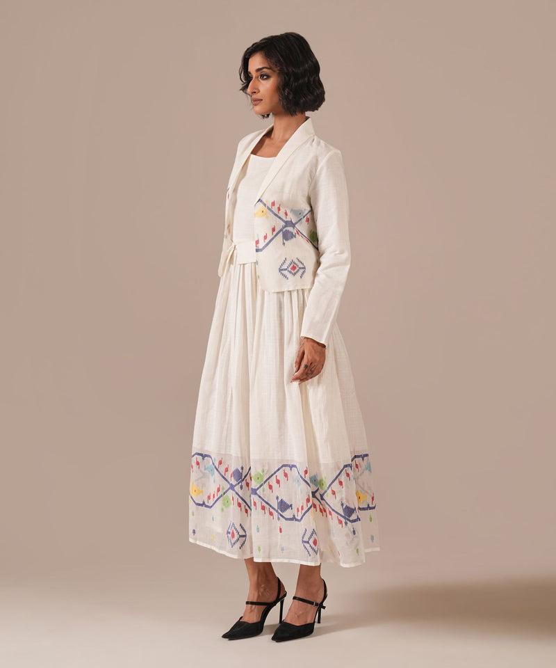 SNOW PETAL SET 100% cotton Buy SNOW PETAL SET from C&W | Co-Ord Sets for Women by Indigo Dreams in white color for women in Singapore