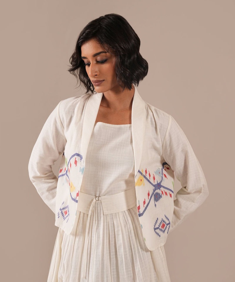 SNOW PETAL SET 100% cotton Buy SNOW PETAL SET from C&W | Co-Ord Sets for Women by Indigo Dreams in white color for women in Singapore