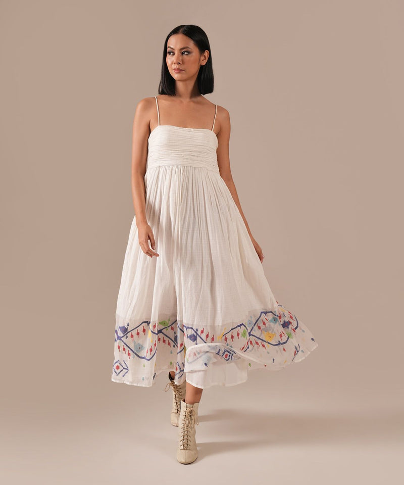 SNOW RADIANCE DRESS 100% cotton Buy SNOW RADIANCE DRESS from C&W | Dresses for Women by Indigo Dreams in white color for women in Singapore