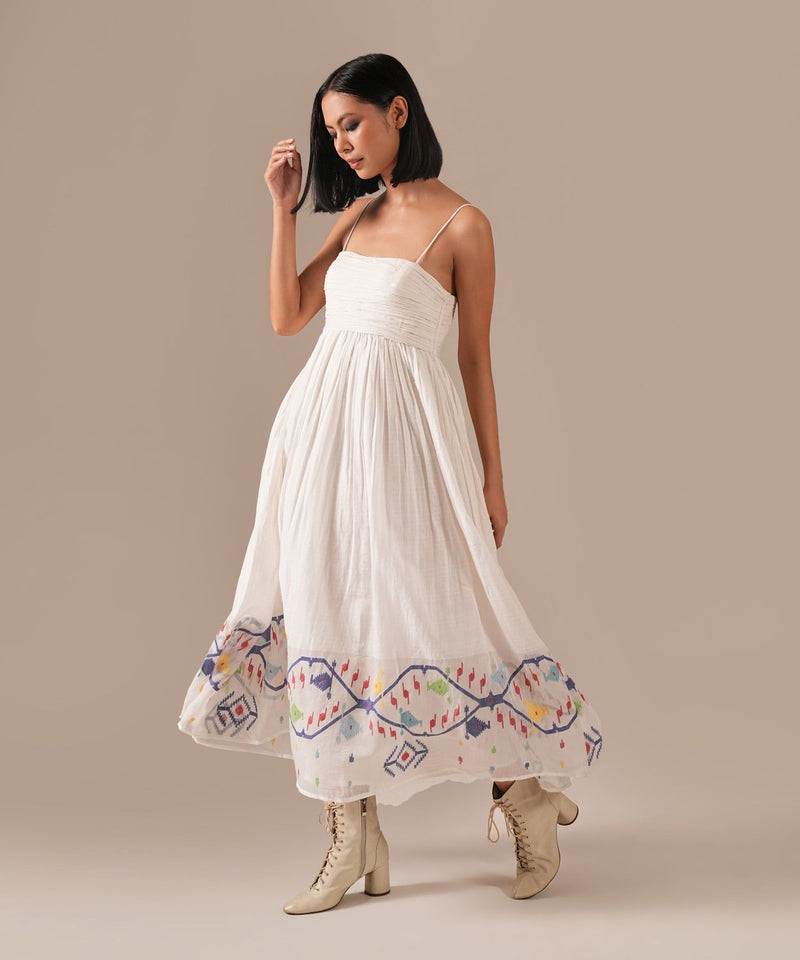 SNOW RADIANCE DRESS 100% cotton Buy SNOW RADIANCE DRESS from C&W | Dresses for Women by Indigo Dreams in white color for women in Singapore